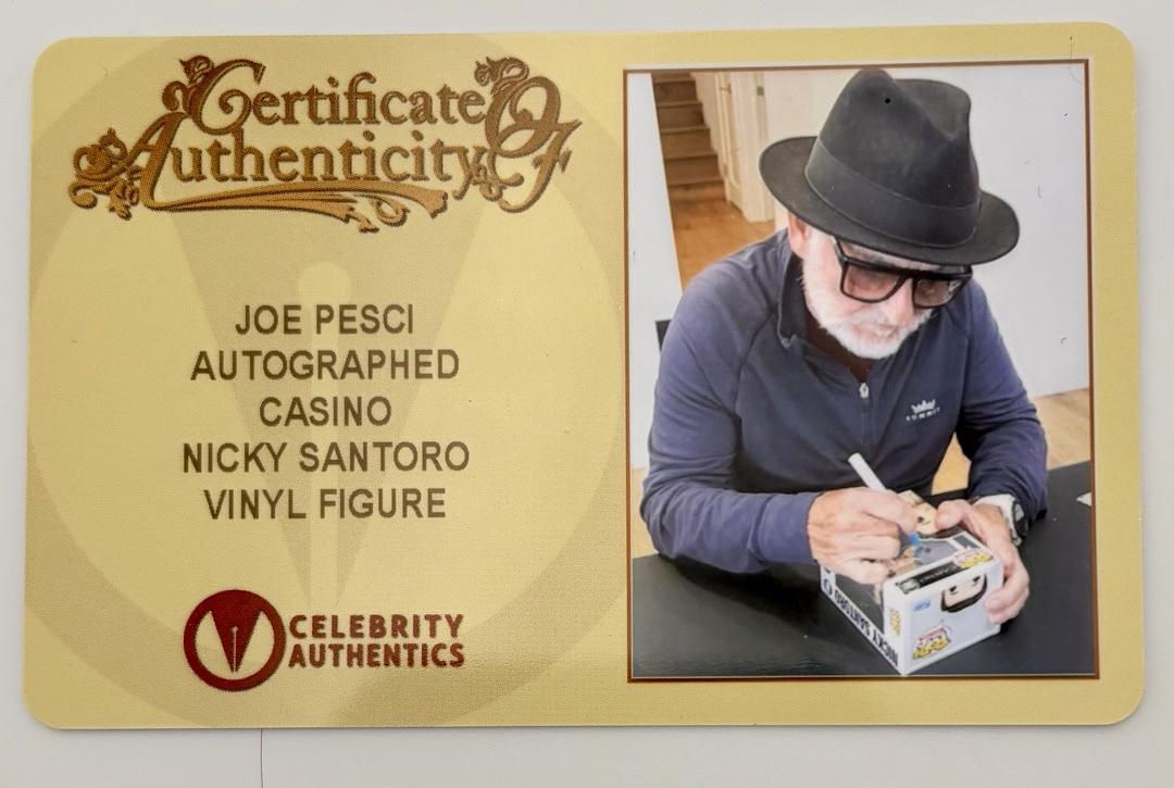 Joe Pesci Signed "Nicky Santoro" Funko #1861 (Casino) - Celebrity Authentics COA