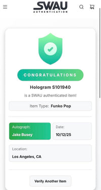 Jake Busey signed "Eleven" Funko #1457 (Stranger Things) - SWAU COA