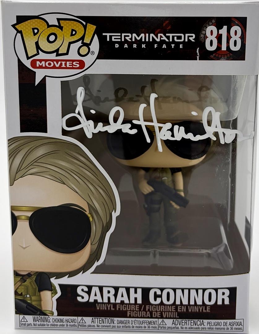 Linda Hamilton Signed Funko Pop #818 Sara Connor (Terminator) - Beckett COA #06