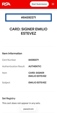 Emilio Estevez Signed Encapsulated Card (The Breakfast Club) - PSA/DNA