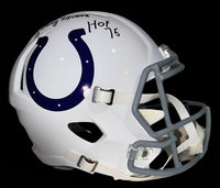 Lenny Moore (Colts) signed full size replica helmet w/HOF inscription - Schwartz COA