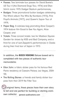Elton John Rob Roth signed Limited Edition (375/500) book "Rock Visions" - Genesis Publications