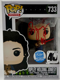 Sigourney Weaver Signed Funko Pop #733 Ripley & Jonesy Aliens