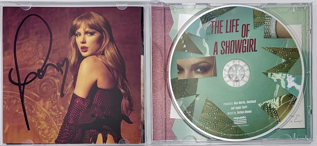Taylor Swift matted, signed "Life of a Showgirl" CD Insert Photo 3 - Beckett COA