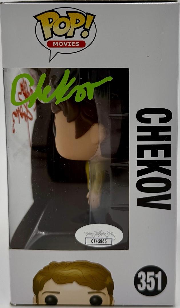 Walter Koenig signed "Chekov" Funko #351 w/character name - JSA COA