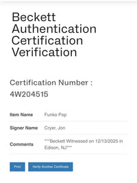 Jon Cryer signed "Duckie Dale" Funko #1721 w/character name (Pretty in Pink) - Beckett COA