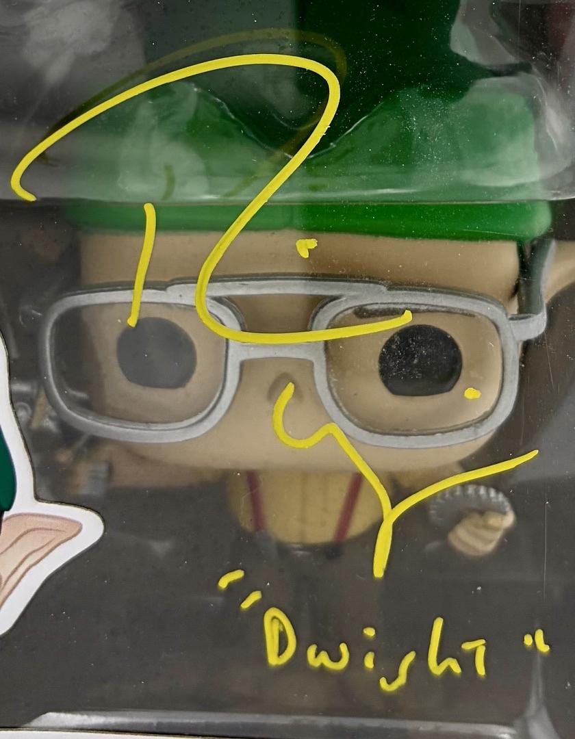 Rainn Wilson signed "Dwight Schrute" Funko #905 (The Office) w/character name - JSA COA (Copy)