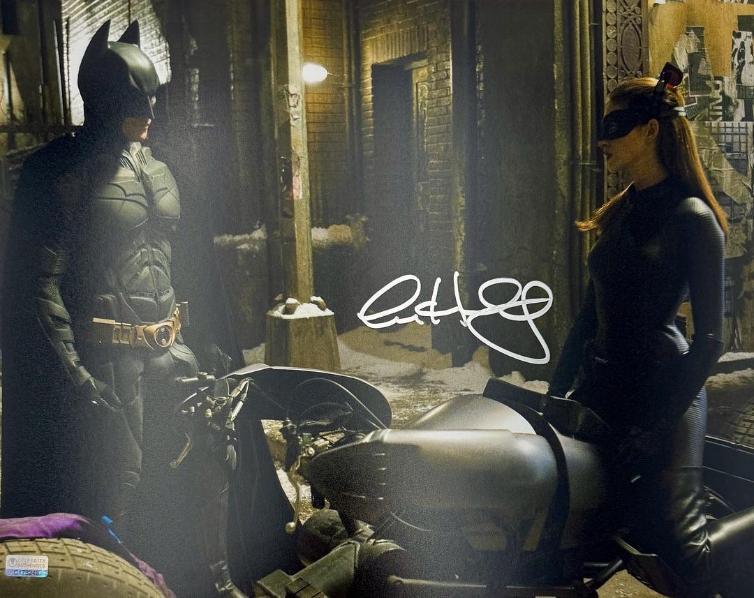 Anne Hathaway sexy signed 11x14 "Batman" - Celebrity Authentics COA