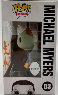 Nick Castle Signed Funko Pop #03 "Michael Myers" w/inscription (Halloween) - JSA COA