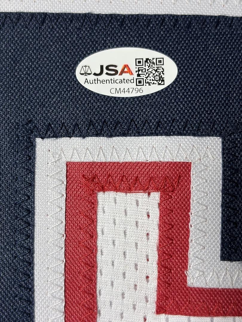 Joe Andruzzi Signed Custom White Patriots Jersey - JSA COA