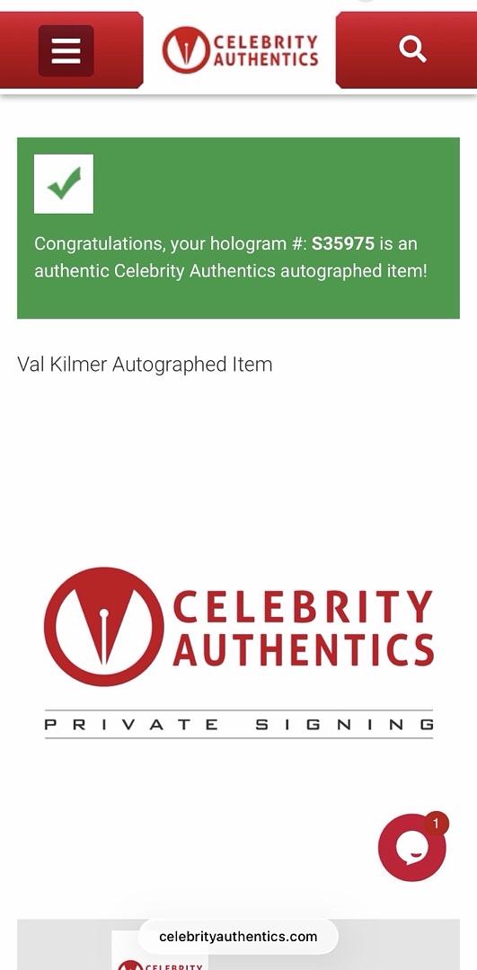 Val Kilmer and Tom Skerritt signed 16x20 (Top Gun) - Celebrity Authentics COA