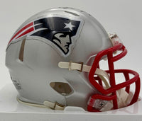 Drake Maye Under Wraps Signed Patriots Mini Helmet  - Fanatics COA