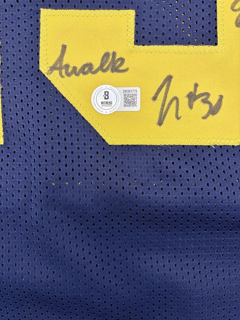 Michigan 2023 National Champs Team Signed Jersey: McCarthy,Doman, McBurrows, Crippen, Berry, El-Hadi, Harris, Guy, Taylor, Rolder, Walker  - Beckett COA