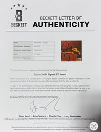 Taylor Swift matted, signed "Life of a Showgirl" CD Insert Photo 4 - Beckett COA with full LOA