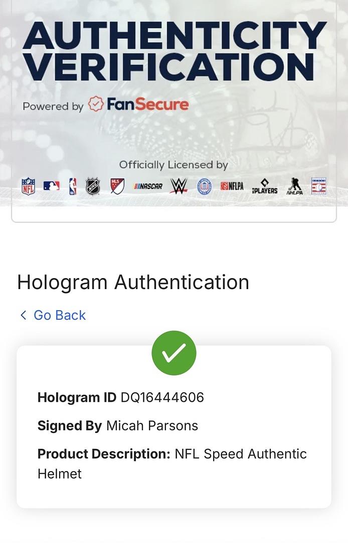 Micah Parsons signed Cowboys Full-Size Authentic on-field Speed Helmet - Fanatics COA