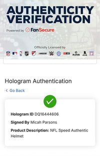 Micah Parsons signed Cowboys Full-Size Authentic on-field Speed Helmet - Fanatics COA