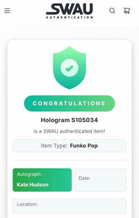 Kate Hudson signed Funko #1873 "Almost Famous" *RARE* - SWAU COA