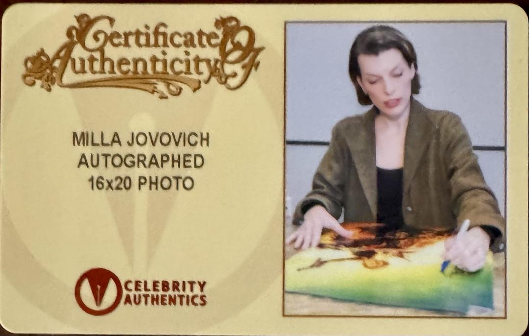 Milla Jovovich Signed 16x20 Photo (Resident Evil) - Celebrity Authentics
