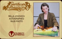 Milla Jovovich Signed 16x20 Photo (Resident Evil) - Celebrity Authentics