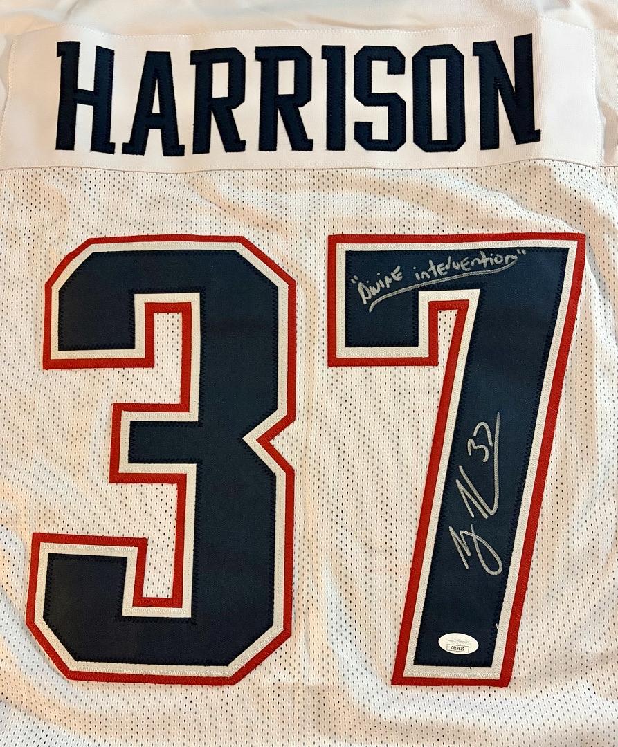 Rodney Harrison signed Patriots jersey w/inscription - JSA COA