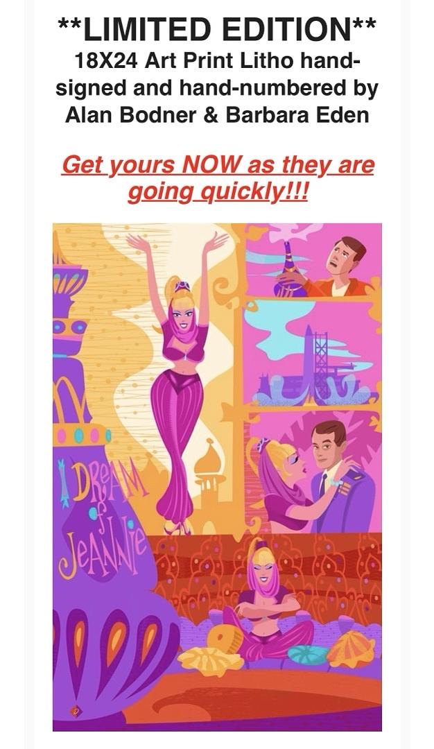 Barbara Eden signed 18x24 exclusive signed limited edition print (/75) RESEARCH PENDING
