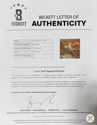 Taylor Swift matted, signed "Life of a Showgirl" CD Insert Photo 2 - Beckett COA and full LOA