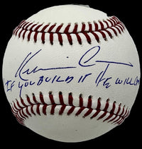 Kevin Costner signed baseball w/quote - SWAU COA
