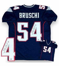 Tedy Bruschi Signed Patriots Blue Jersey -  Beckett COA