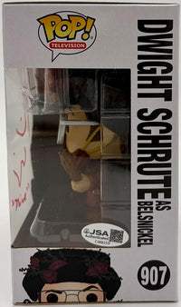 Rainn Wilson signed "Dwight Schrute" Funko #907 (The Office) w/character name - JSA COA