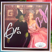 Cynthia Erivo & Ariana Grande Mounted Signed Wicked CD Insert 11x14  - JSA COA