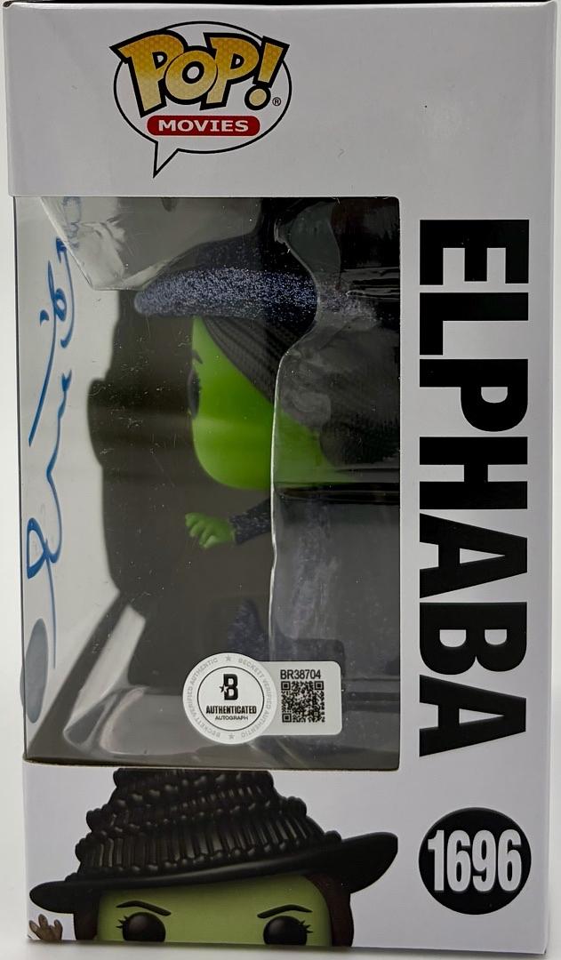 Idina Menzel Signed Funko Pop #1696 Elphaba (Wicked) - Beckett COA