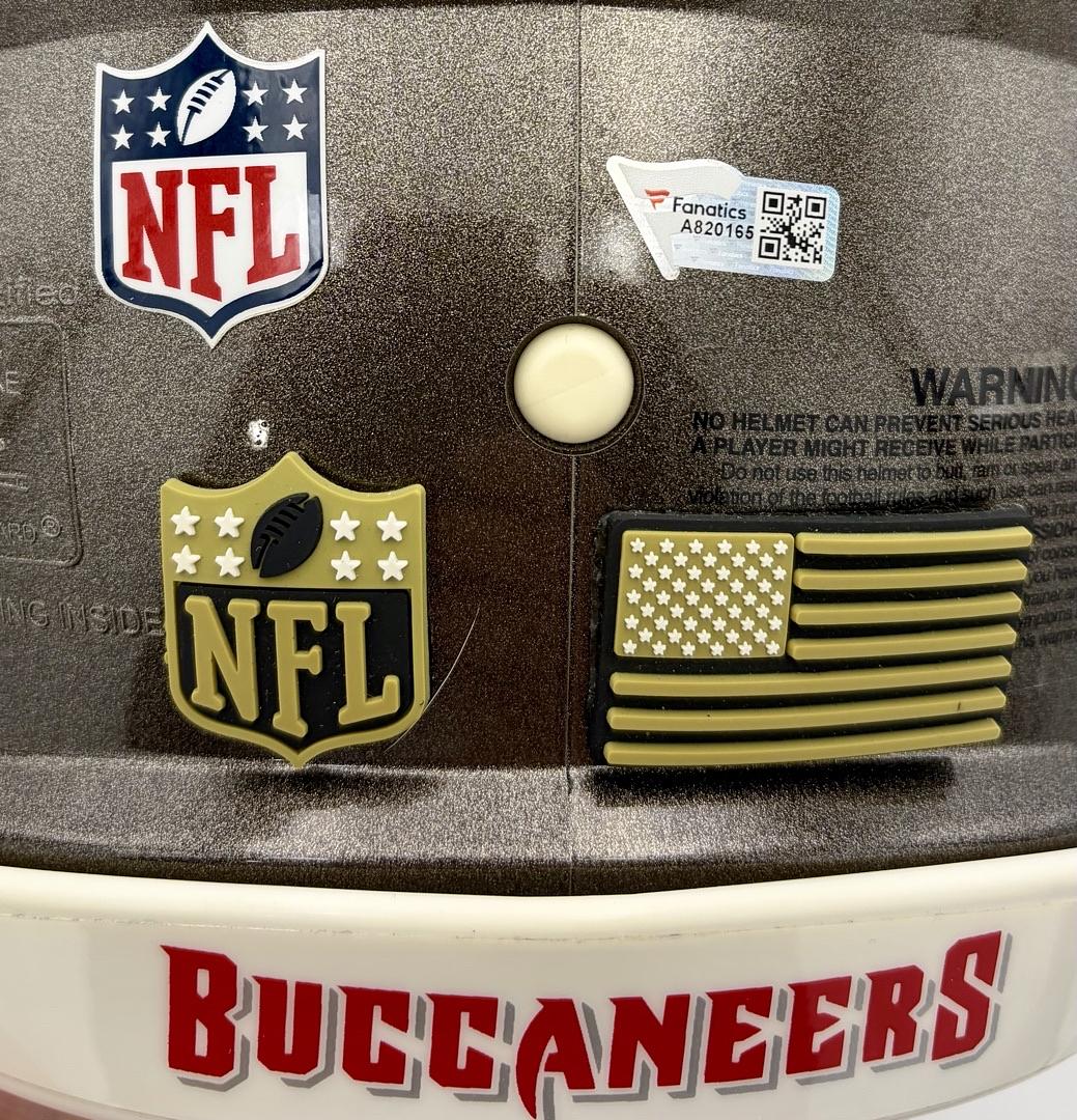 Tom Brady signed Buccaneers Autographed Authentic Riddell Helmet - Fanatics and GOAT COA