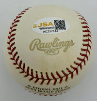 Jason Varitek signed 2004 World Series baseball w/inscription (Red Sox) - JSA COA