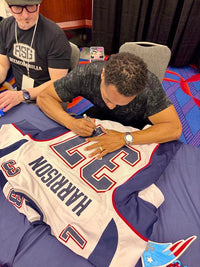 Rodney Harrison signed Patriots jersey w/inscription - JSA COA