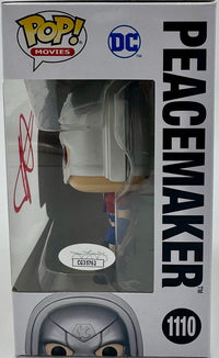 John Cena signed Funko #1110 "Peacemaker" w/character name (Suicide Squad) - JSA COA