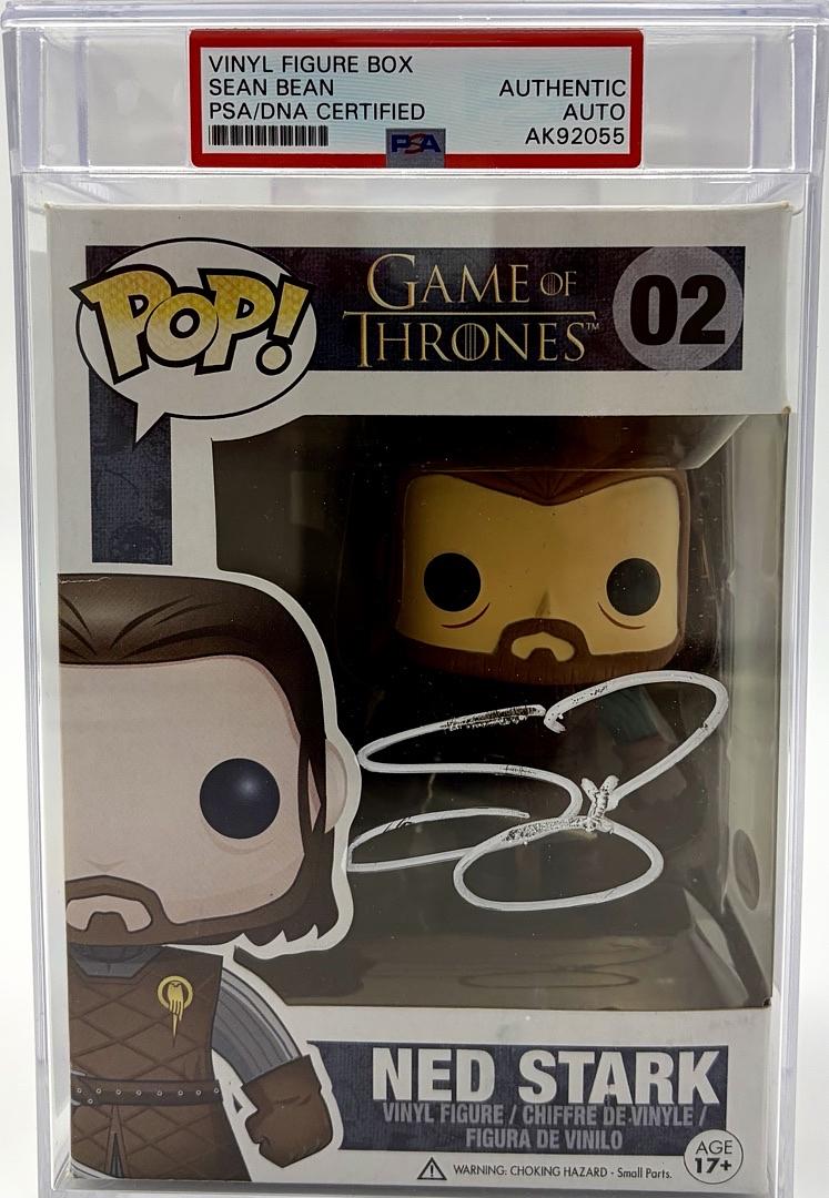 Sean Bean Signed Encapsulated Funko Pop #02 Ned Stark (Game Of Thrones) - Beckett COA