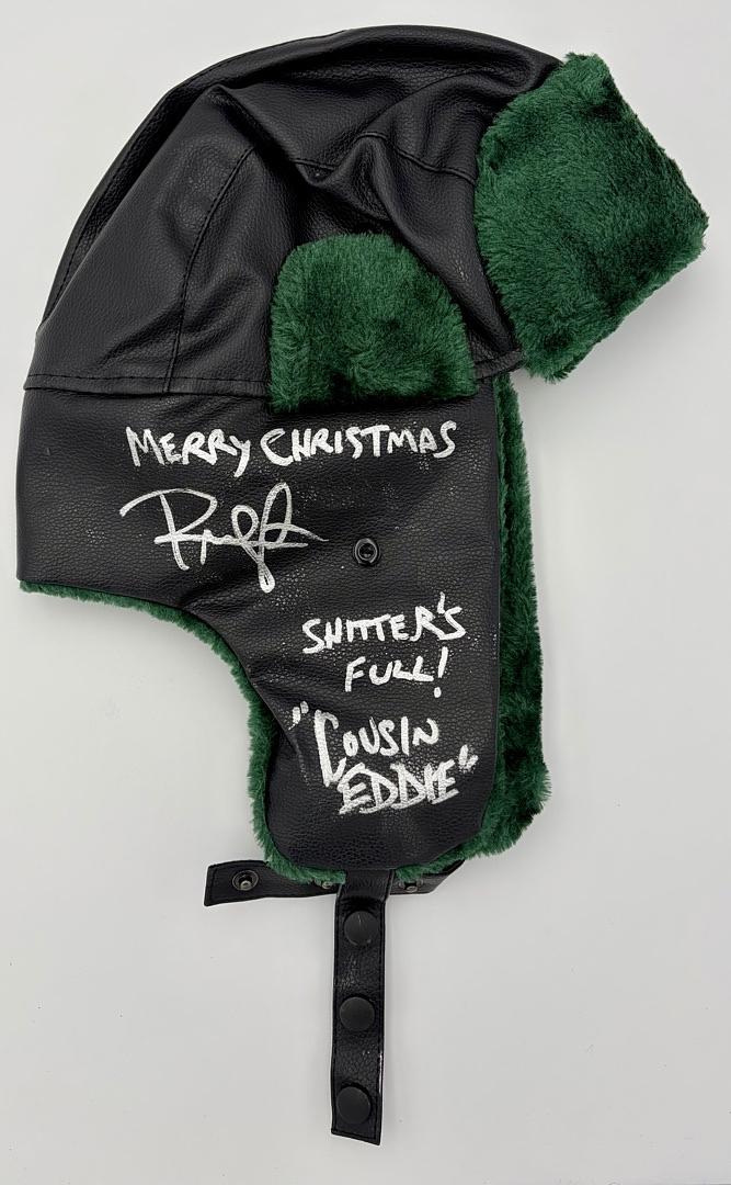 Randy Quaid signed Trapper Hat (Christmas Vacation) w/quote - TriStar COA