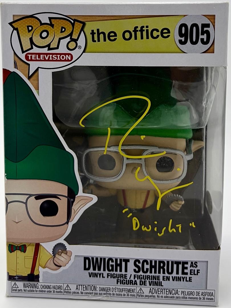 Rainn Wilson signed "Dwight Schrute" Funko #905 (The Office) w/character name - JSA COA (Copy)