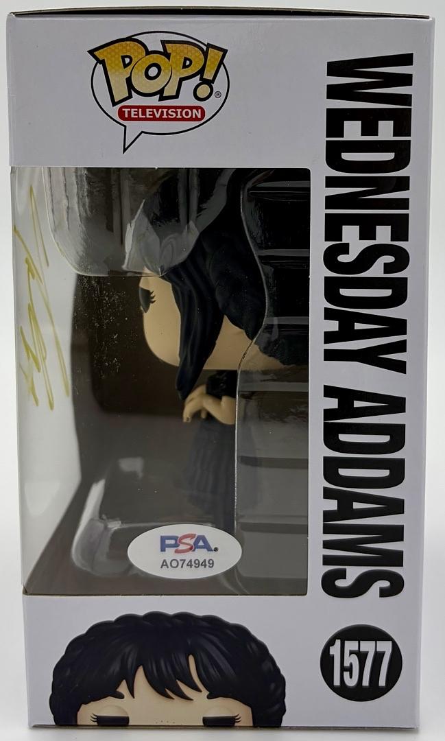 Jenna Ortega Signed Funko Pop #1577 "Wednesday Addams" *RARE* - PSA