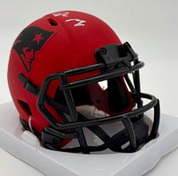 Drake Maye Signed Patriots Riddell Rave Mini Helmet  - Fanatics COA