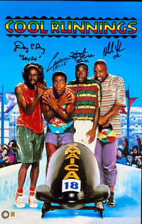Cool Runnings cast signed 11x17 Photo (Yoba/Doug, Lewis & Robinson) - Schwartz COA