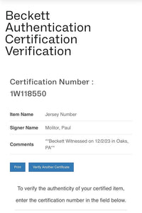Paul Molitor signed Minnesota Twins Jersey - Beckett COA