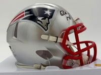 Drake Maye Signed Patriots Mini Helmet  - Fanatics COA