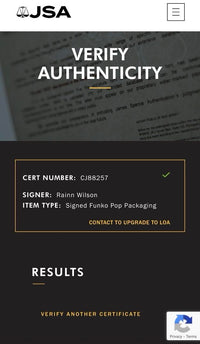 Rainn Wilson signed "Dwight Schrute" Funko #871 (The Office) w/character name - JSA COA