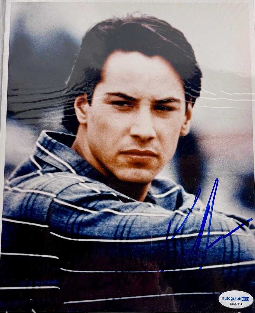 Keanu Reeves "Point Break" signed 8x10 - ACOA COA