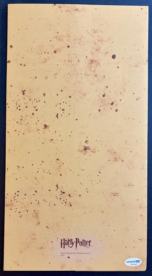 Daniel Radcliffe Signed 13x19 Marauders Map (Harry Potter) - Beckett COA