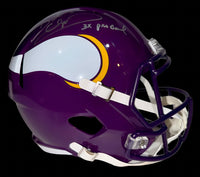 Daunte Culpepper signed full size replica throwback helmet w/3x Pro Bowl inscription - Schwartz COA