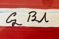 George Bush & Peter Max Signed 80th Birthday Card (41@80) *RARE* - JSA COA