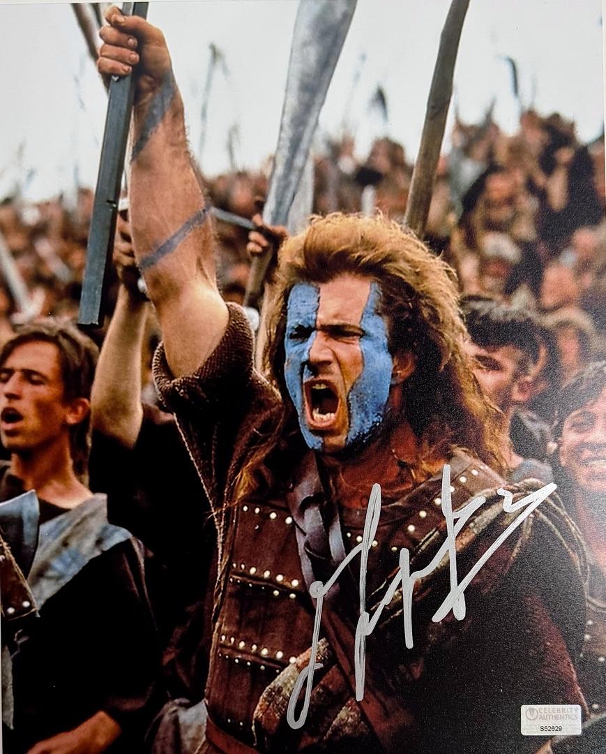 Mel Gibson Signed 8x10 Photo (Braveheart) - Celebrity Authentics #01