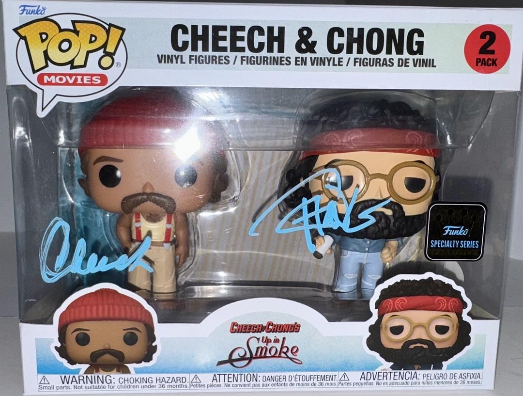 Cheech Marin & Tommy Chong Signed Funko Pop 2-Pack (Up In Smoke) - Beckett COA